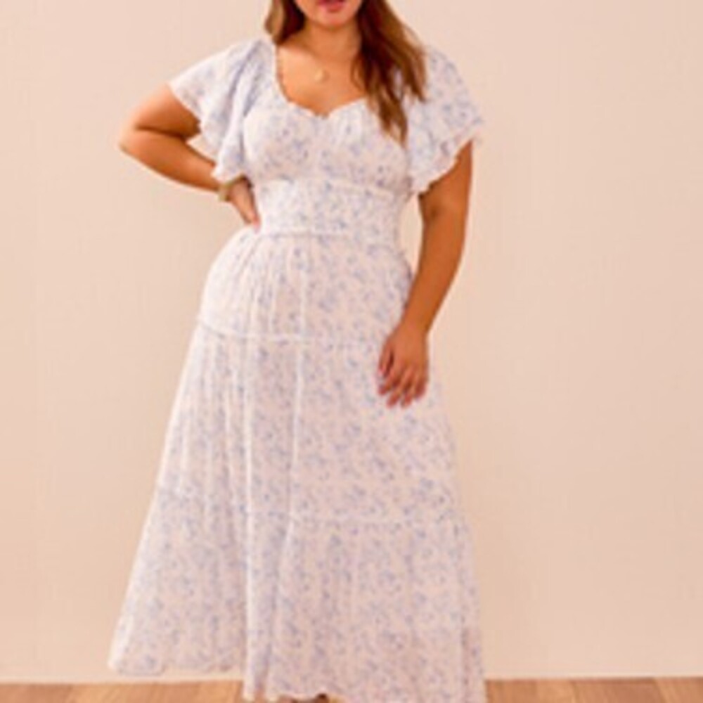 Arula Dallis Blue Floral Maxi Dress - Picture 4 of 4